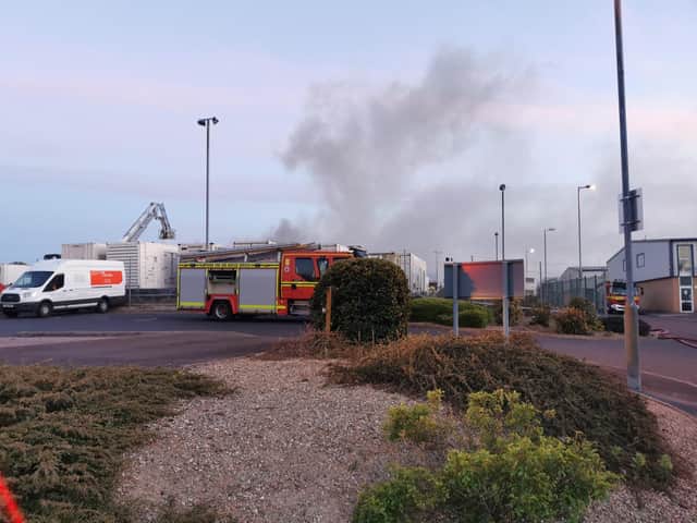 Fire fighters are tackling a blaze at a Gosport business park. Picture: Hampshire Constabulary