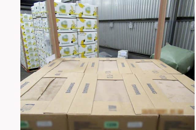 The cocaine, which weighed a total of 946 kilos, was suspected to have been placed in the cargo in Colombia. Picture: Home Office