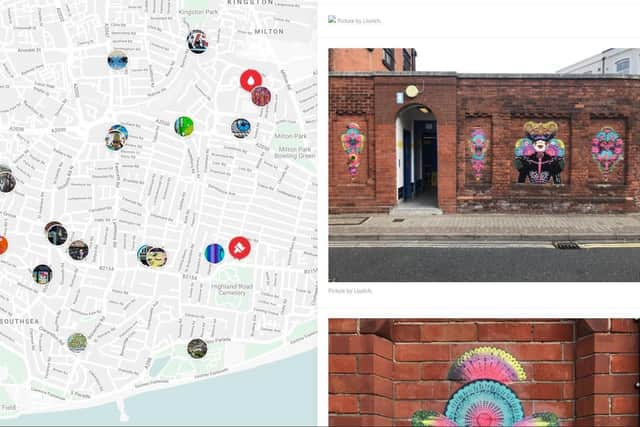 A screenshot of Portsmouth in the Street Art Cities app