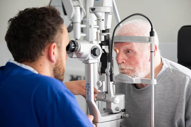 NHS cataract eye health check at Optegra