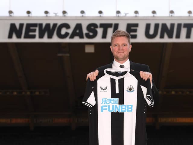 Former Pompey defender Eddie Howe is unveiled at Newcastle. (Photo by Stu Forster/Getty Images)
