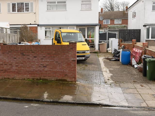 Pictured is: No 140 Mediana Rd where a water leak has been ongoing without repair though it is claimed to have been reported to the local water company

Picture: Keith Woodland (130221-5)