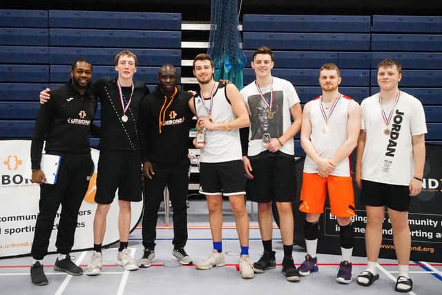 Winners Team Evil - Jack Lipscomber, Morgan Sharp, Tom Smith (MVP), Lewis Sharp and Ethan Walsh - with Hans and Drame from URBOND