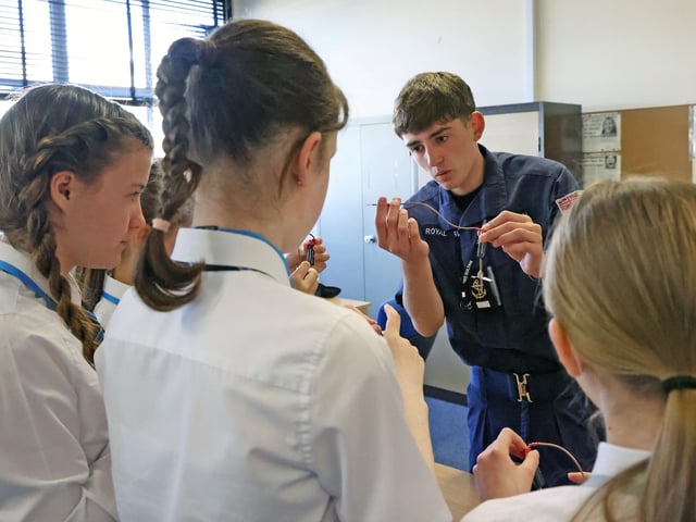 Around two hundred year 7 pupils attended SULSTEMIC at HMS Sultan to learn about STEM