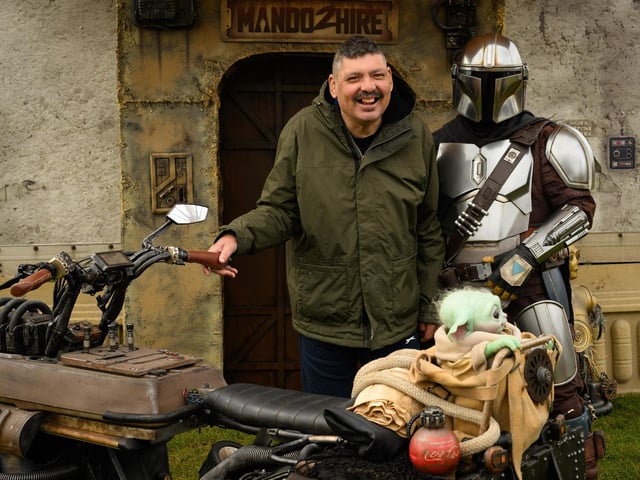 Southsea Travelling Funfair is proving popular with locals. The funfair is currently on Castle Field, Southsea, and will be there until May 6, 2024. Pictured is: Robbie Alexander with MandolorianPicture: Keith Woodland (270421-62)