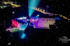 Christmas illuminations at Southsea Castle