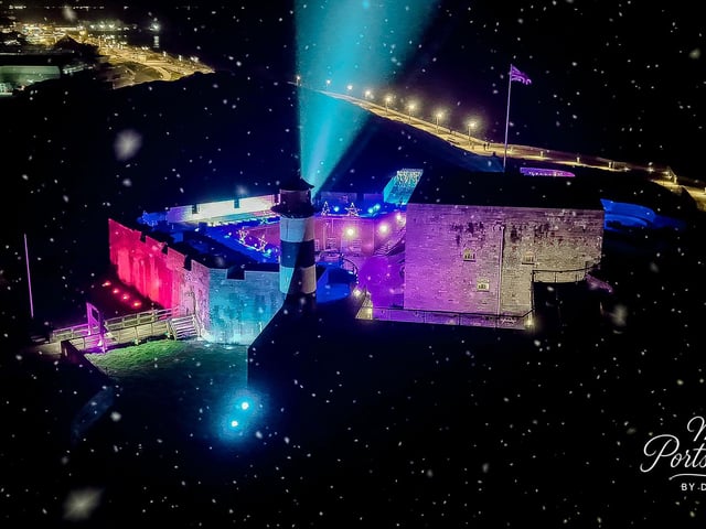 Christmas illuminations at Southsea Castle