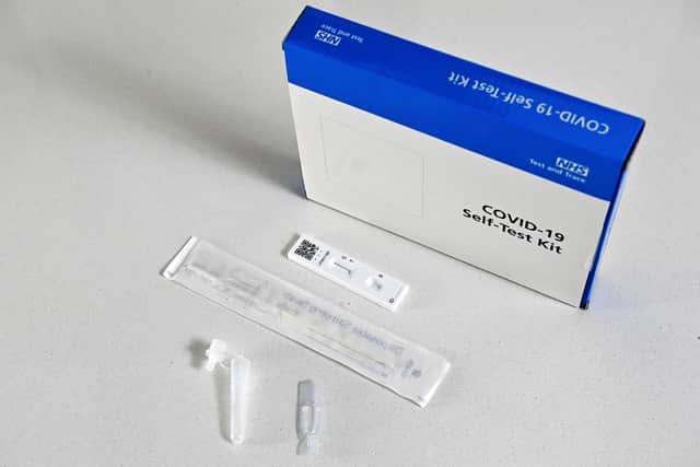 An NHS Covid-19 Self-Test Kit, containing a lateral flow test. Picture: BEN STANSALL/AFP via Getty Images