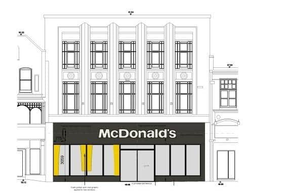 McDonald's proposed plans for 111 to 112 High Street, Gosport