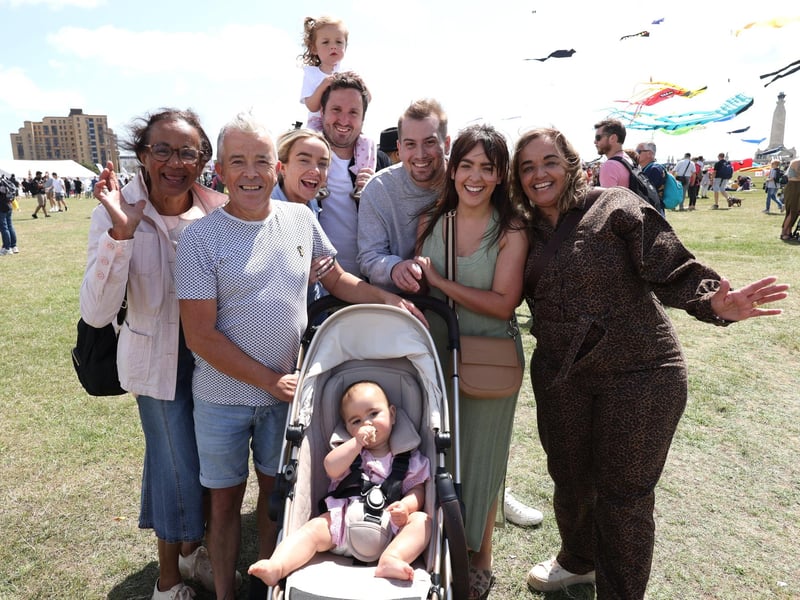 Pictured is the Partridge and Burns families.