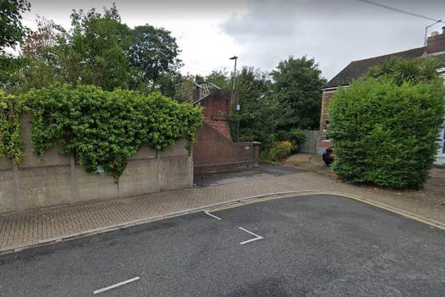 The child was walking along Knowsley Crescent, towards this footbridge which goes over the train tracks and onto Windsor Road when he was ambushed. Photo Google