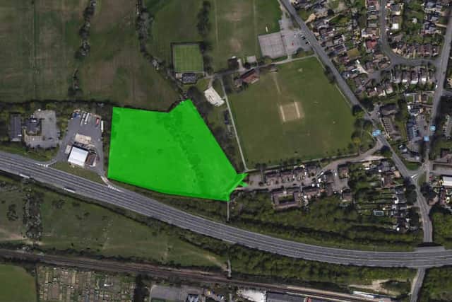 The homes will be built on the highlighted patch of land. Picture: Contribtued