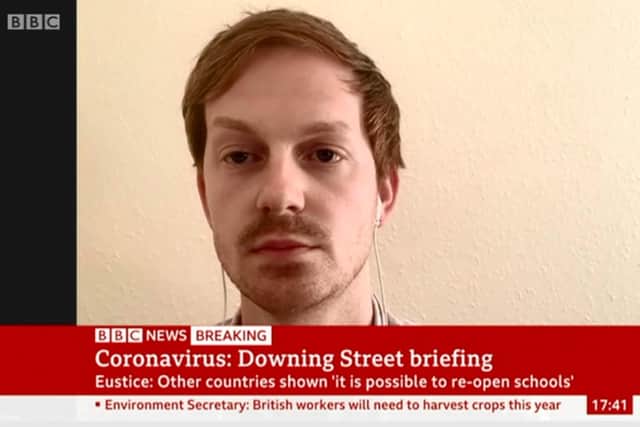 Chief reporter Ben Fishwick at The News, Portsmouth, asked questions during the Downing Street coronavirus briefing on Tuesday, May 19.