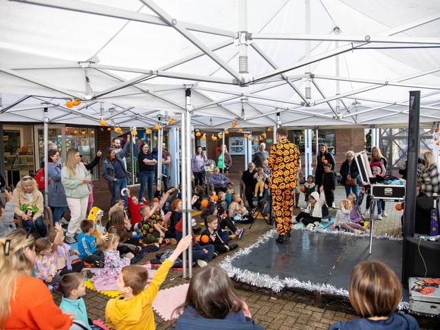 People flocked to Port Solent on Thursday to enjoy the half term entertainment, including arts and craft, face painting and magic shows.
Pictured - Silly Scott performing his magic show
Photos by Alex Shute