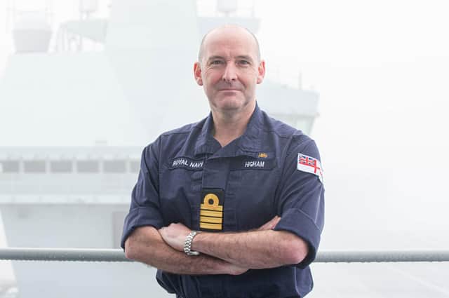 Pictured:Captain Steve Higham on board of HMS Prince of Wales
Picture: Habibur Rahman