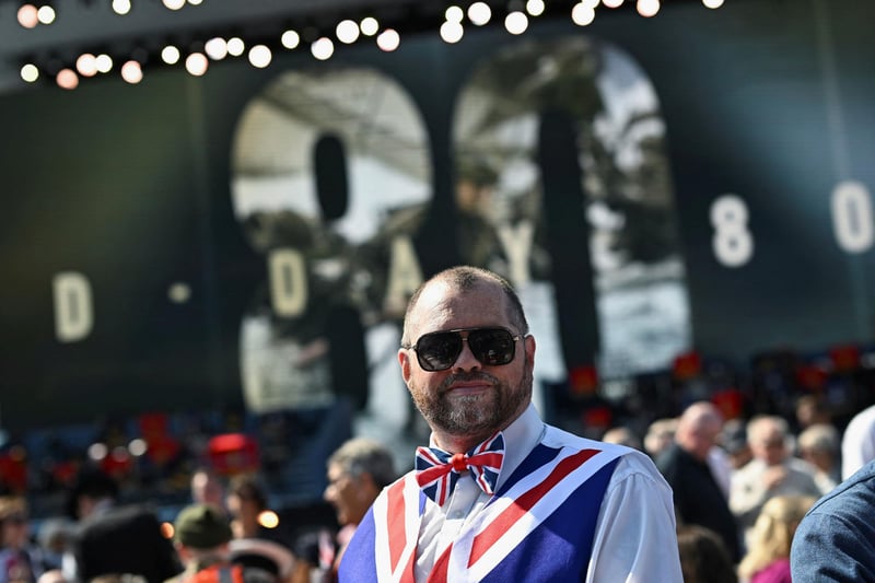 Guests gather at the UK's national commemorative event for the 80th anniversary of D-Day, hosted by the Ministry of Defence on Southsea Common in Portsmouth, Hampshire.  Photo credit should read: Dylan Martinez/PA Wire