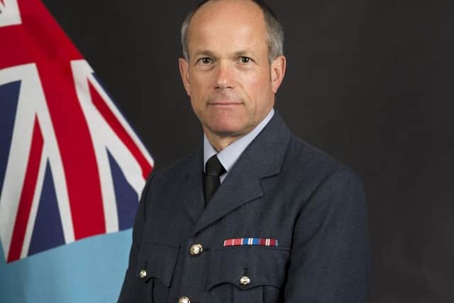RAF Air Commander Peter Grinstead OBE will lead the salute during the convoy.