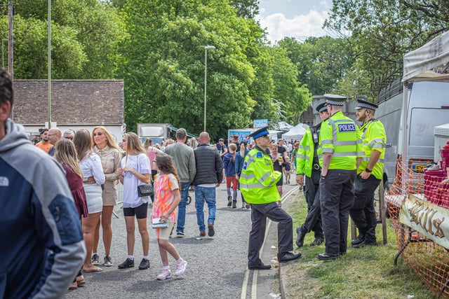 Pictured: Police officers on patrol at the fair.
Picture: Habibur Rahman