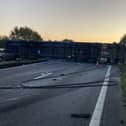A lorry has flipped on the A27 near Chichester. Photo: Hampshire Road Policing Unit/Twitter