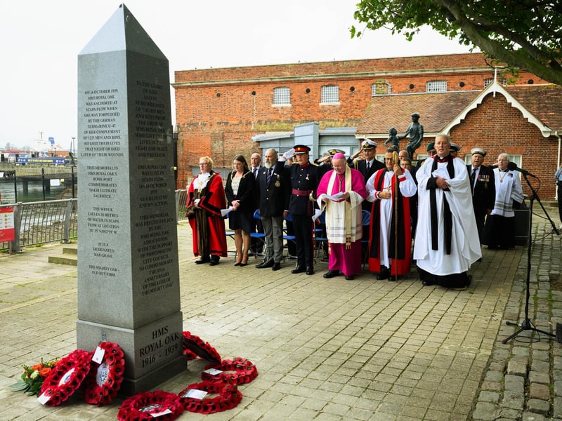 A new memorial to those who served on HMS Royal Oak was unveiled on October 6, with a remembrance service being held on the 85th anniversary of when the battleship was sunk.