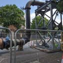 The Southern Water overland pipe, which spans from near the Pier Road pumping station in Southsea to just outside the Royal Garrison Church.