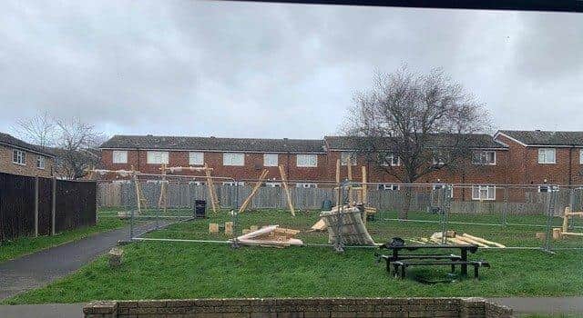 The MoD play park in Tortworth Close in Fareham 