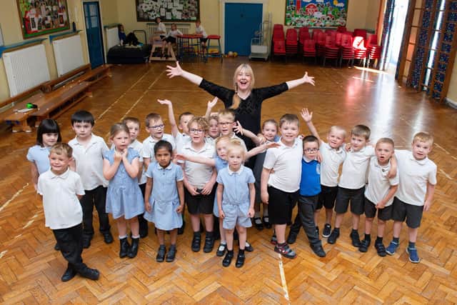 Children from Bedenham Primary School taking part in a story telling session with Amanda Kane-Smith in Gosport. Picture: Tony Kershaw