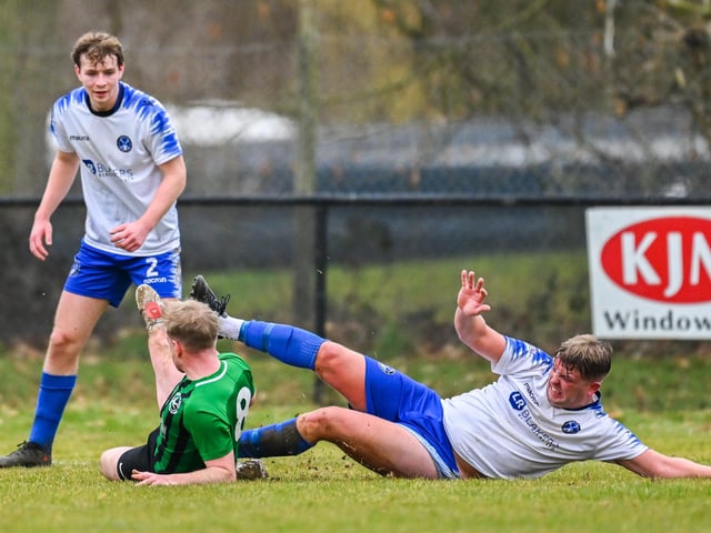 Clanfield (white/blue) v Andover New Street Swifts. Picture by Richard Murray