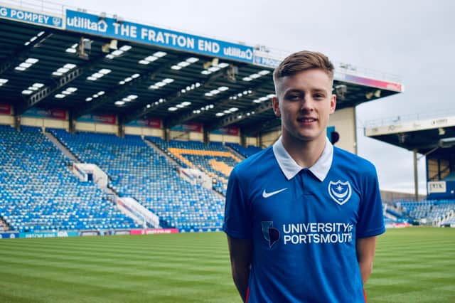 Harvey White has been named in Pompey's squad tonight following his loan arrival from Spurs. Picture: Portsmouth FC
