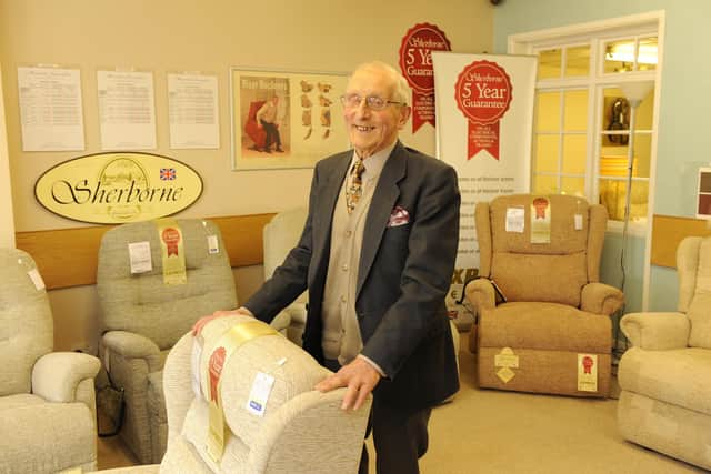 Patrick Marriott, aged 88 in 2016, when he was still working in Marriotts in New Road