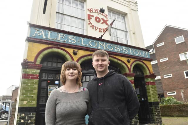 Heidi Bennett (29) and her partner Lewis Hind (29) have moved from Weymouth to Gosport to take over as the landlords of The Fox Tavern in North Street, Gosport, which is the one of oldest pubs in Gosport. Picture: Sarah Standing (240125-8706)