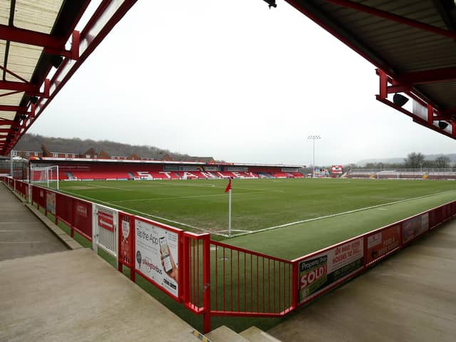 Accrington v Pompey. (Photo by Lewis Storey/Getty Images)
