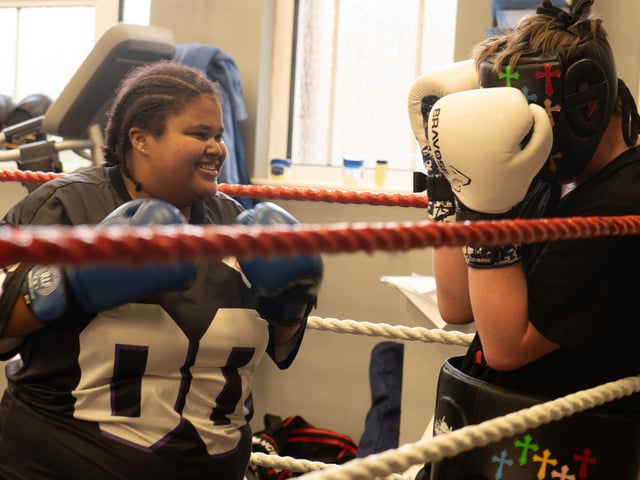 Mollie Holland aged 15 from Cosham at Artful Dodgers Gym