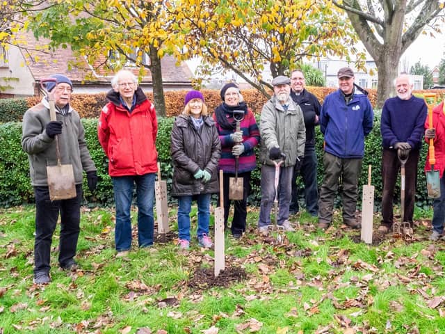 OLYMPUS DIGITAL CAMERA:Tree planting at Church of the Resurrection, Farlington Parish