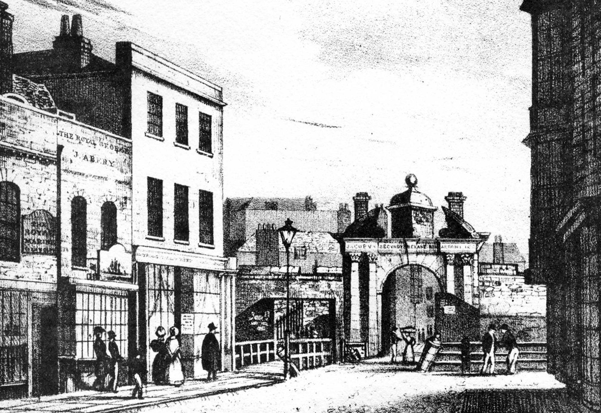 Broad Street sketch 1800's