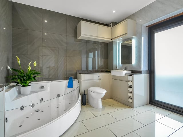 One of the bathrooms