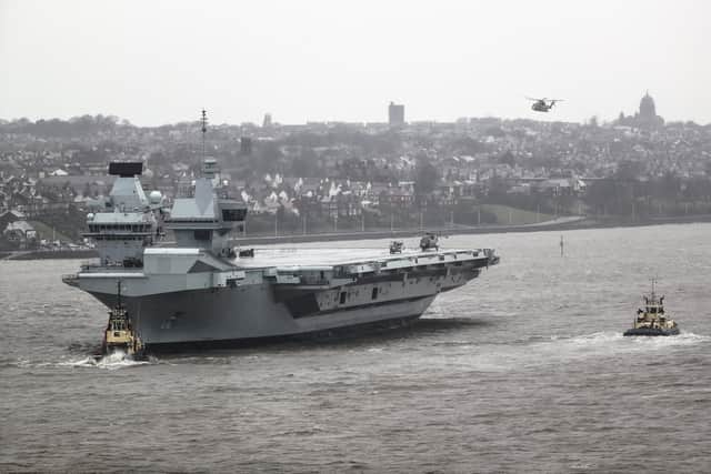 Aircraft carrier HMS Prince of Wales arrived in Liverpool on February 28. Picture: LPhot Swainsbury
