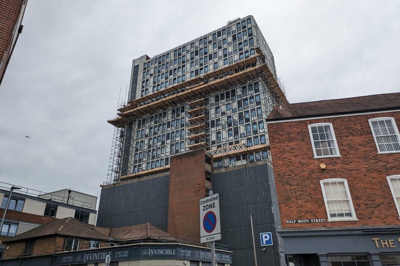Europa House student accommodation building in Havant Street, Portsea stands 64 metres tall.
