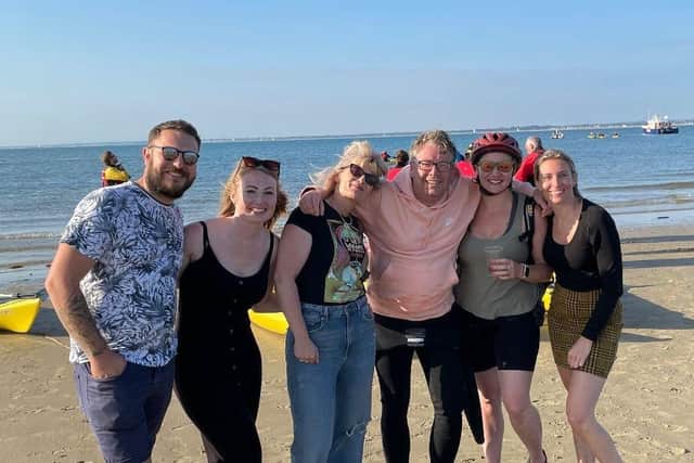 Marcus Farrow with friends and colleagues