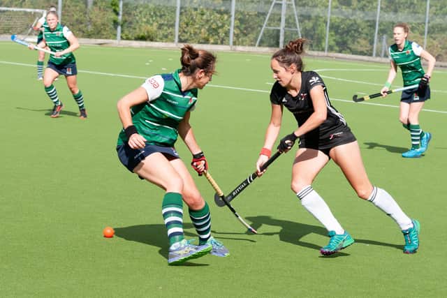 Heather Batten, right, was Fareham's top scorer in her first after arriving from Trojans. Picture: Duncan Shepherd