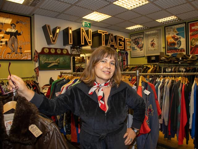 Tracey Green established King of Vintage store in Cascades two weeks before lockdown, but is now open with a wide variety of vintage clothes. Photos by Alex Shute