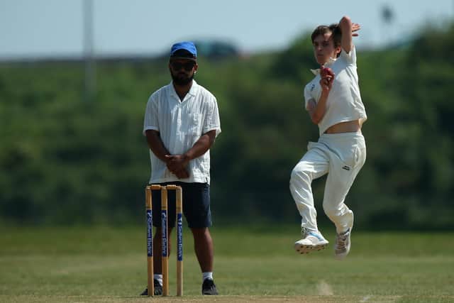 Portsmouth 3rds bowler Adam Edwards. Picture: Chris Moorhouse