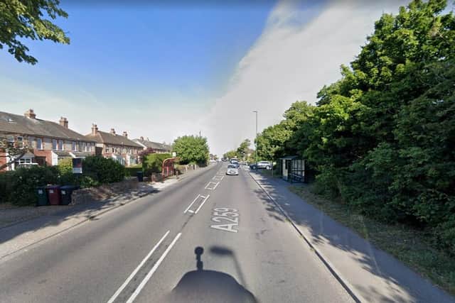 The crash, which involved a car, van, cyclist and pedestrian, took place in Main Road, Emsworth, yesterday (July 13) afternoon. Picture: Google Street View.