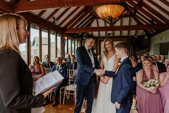 Luke and Toni Stonehouse were married at the Old Thorns Manor Hotel, Liphook, on January 28, 2023.