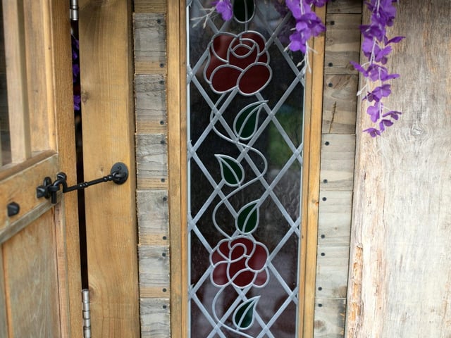 Mr Simmons made the pub shed from reclaimed materials.