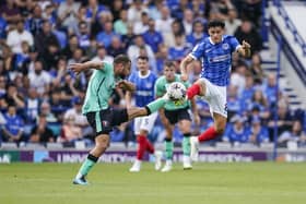 Pompey's game against Cheltenham was delayed for approximately 20 minutes in the second half