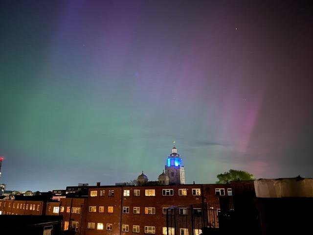The Northern Lights seen over Old Portsmouth.