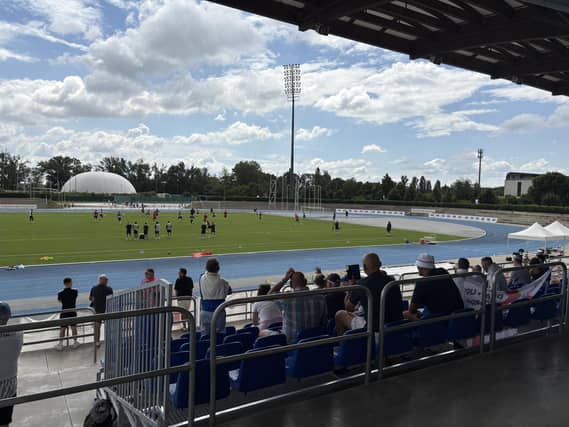 More than 50 Pompey supporters attended an open training session at the X-Bionic Sphere Sports Centre in Šamorín, Slovakia, on Thursday morning.
