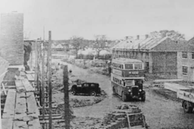 Botley Drive houses under construction in Leigh Park, circa 1953. Pic. Barry Cox collection