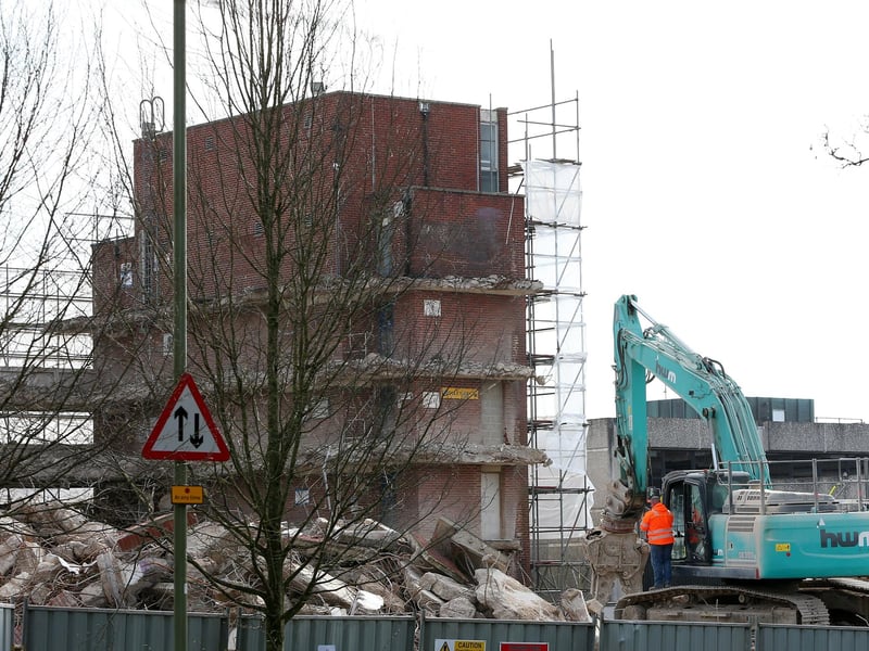 There is now little left of the car park as the demolition nears completion.